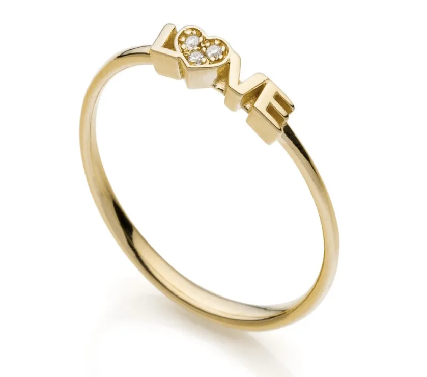 Anello in Oro e diamanti Love 18K