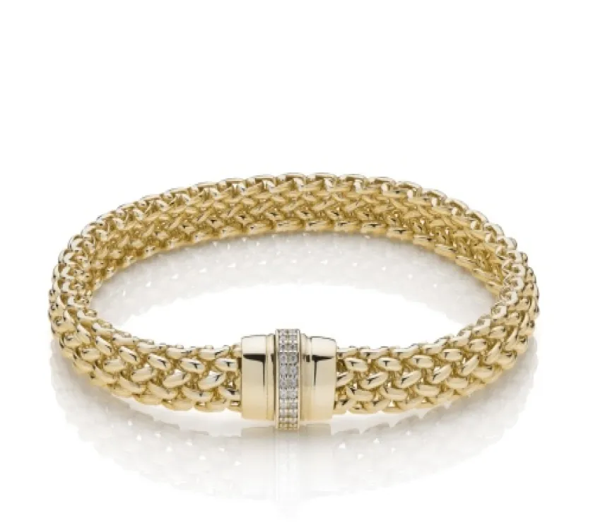 Bracciale Chicco in argento dorato e zirconi