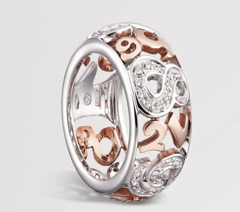 Franck Muller Talisman Small Diamond Iconic Numerals Ring 18k Rose