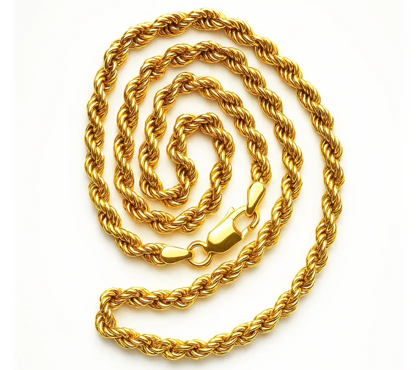 18K Gold Classic Rope Necklace