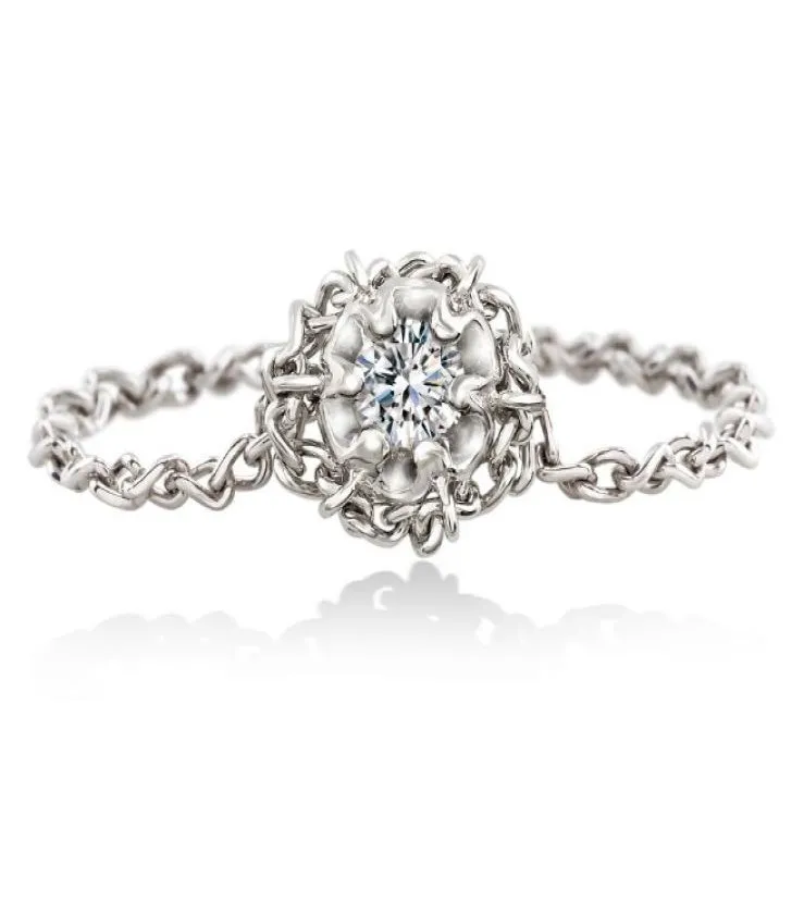 Anello Virtuosa Platino Diamante Bianco