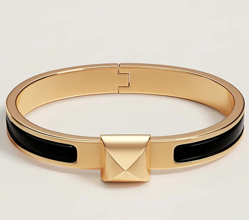 Hermes Mini Clic Medor PVD Gold Plated bracelet
