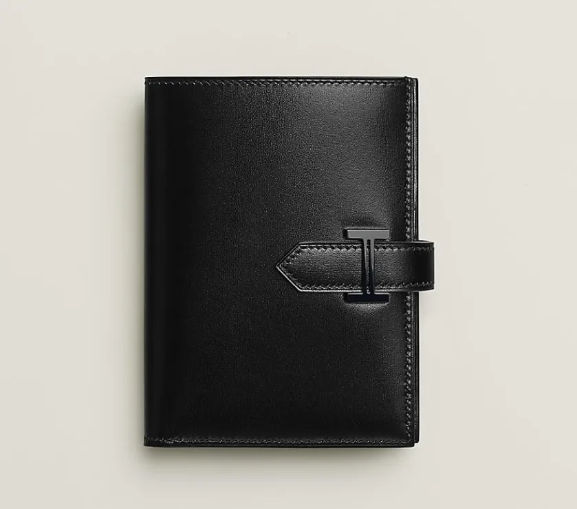 Hermes Bearn Compact monochrome Black Color wallet