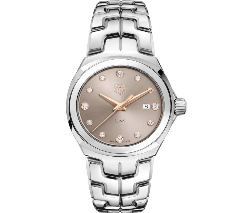 TAG HEUER LINK DATE WBC131E.BA0649 DIAMOND STEEL QUARTZ 32MM