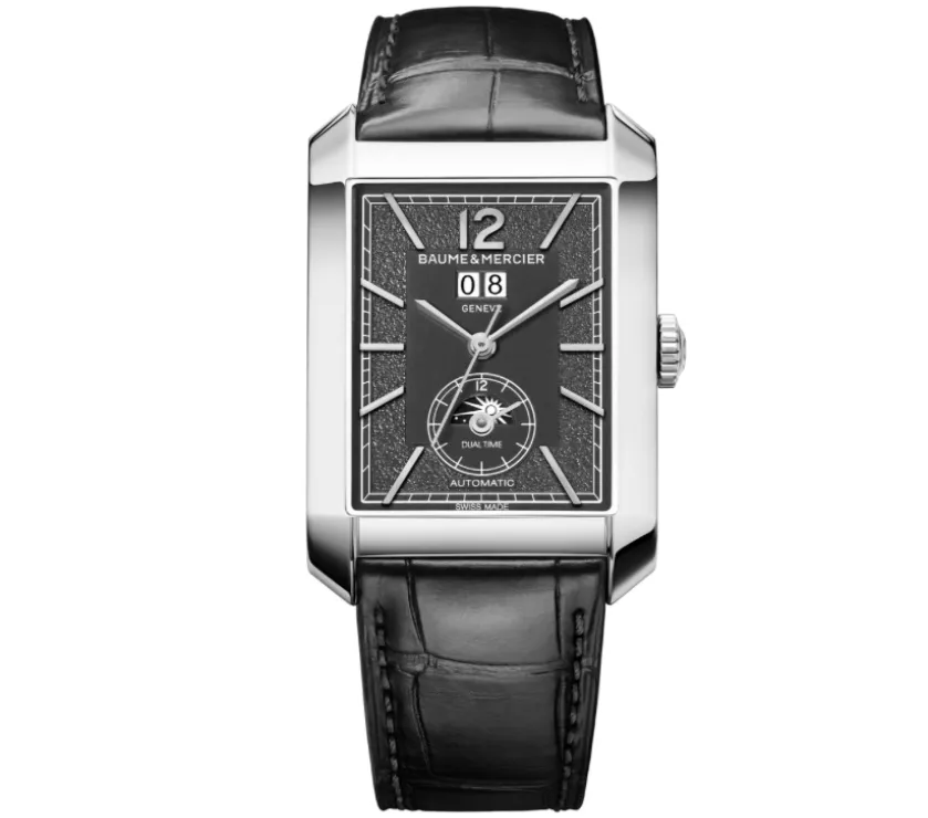Baume Mercier Hampton 10666 Dual Time Black Dial Automatic 48x31MM