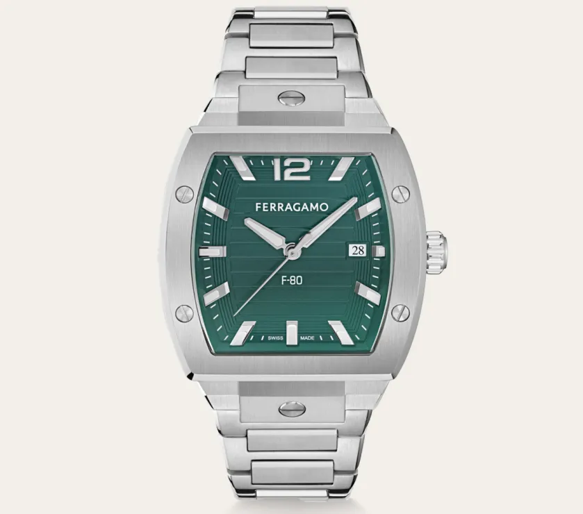 Ferragamo F80 Shaped Tonneau 3H Quartz Watch
