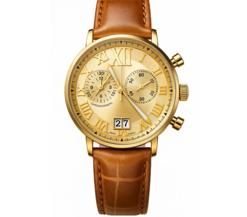 Vicence 14K God Only Case Chrono Quartz Men' Watch