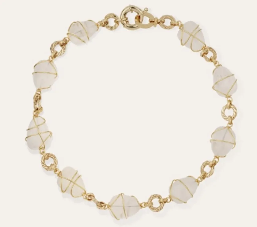 Gas Bijoux Rainbow multi Rock Crystal necklace