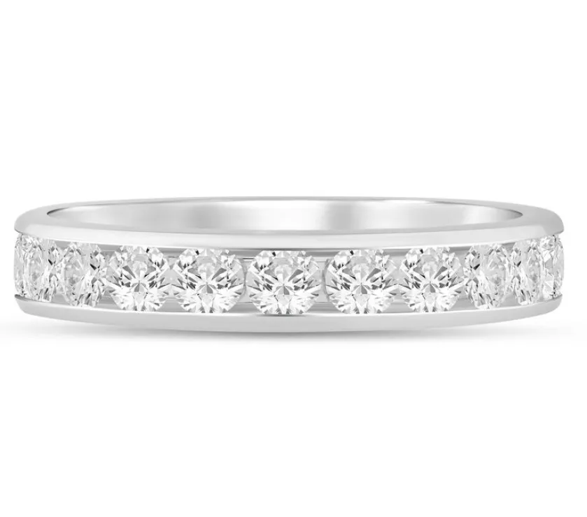 HDS 1 ct. tw. Diamond Channel-Set Band in 14K White Gold 4MM