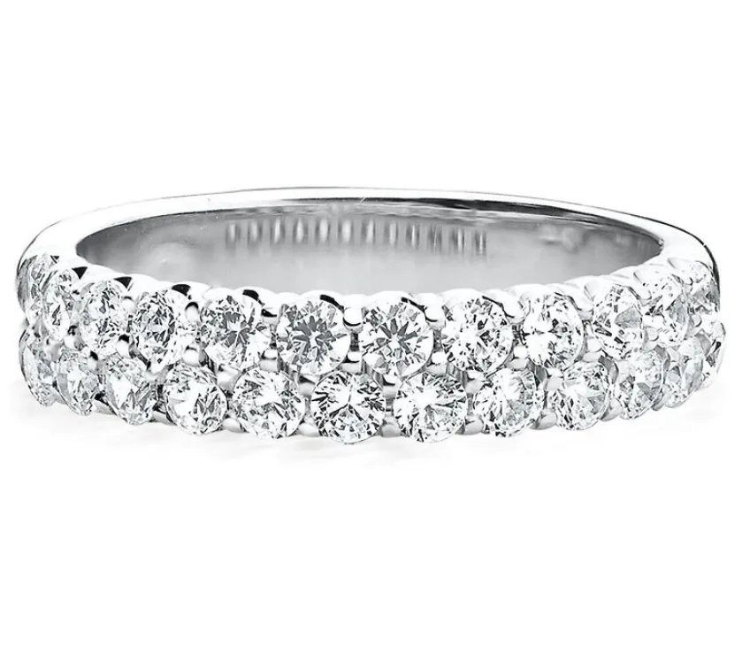 Signature ODI 1.5 ct. tw. Diamond 2-Rows Band in 14K White Gold