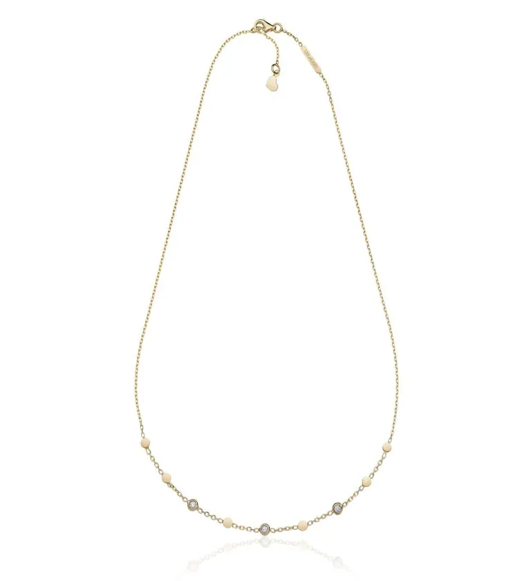 UNOAERRE Gold necklace with diamonds Description