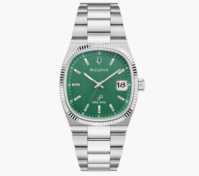 Bulova Super Seville 96B439 Steel Green Tone Quartz Men' Watch