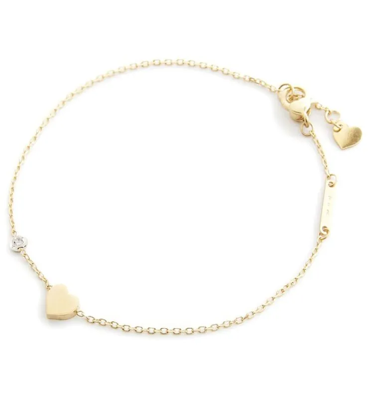 UNOAERRE Gold bracelet with heart and diamonds