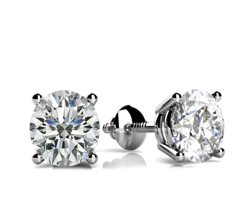 3/4 Carat Natural Diamond Classic Stud Earrings 14K