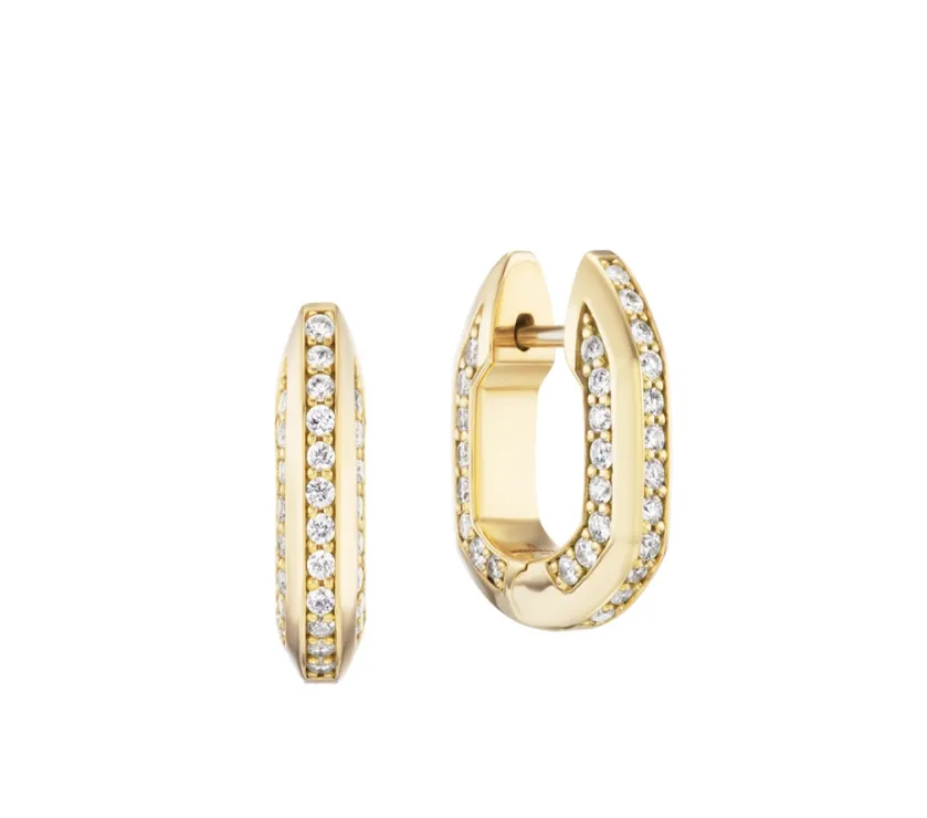 Night Horse Desperado Huggie Earrings Diamond 18K Ring