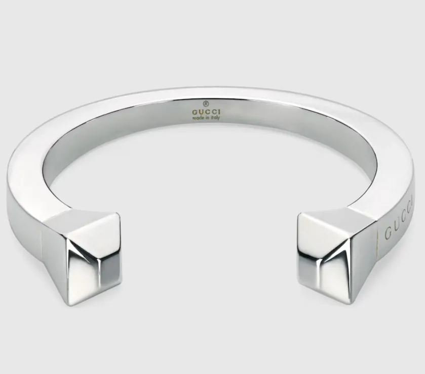 Gucci Chiodo Cuff Silver Bracelet Style 836687 J8400 0818