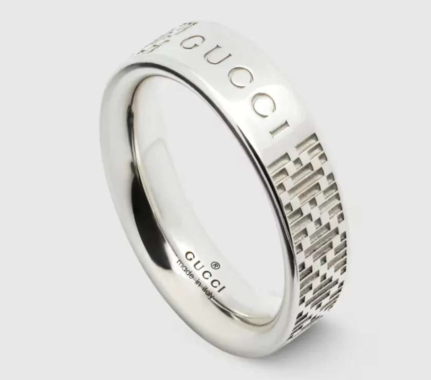 Gucci Diamante 925 Sterling Band Ring