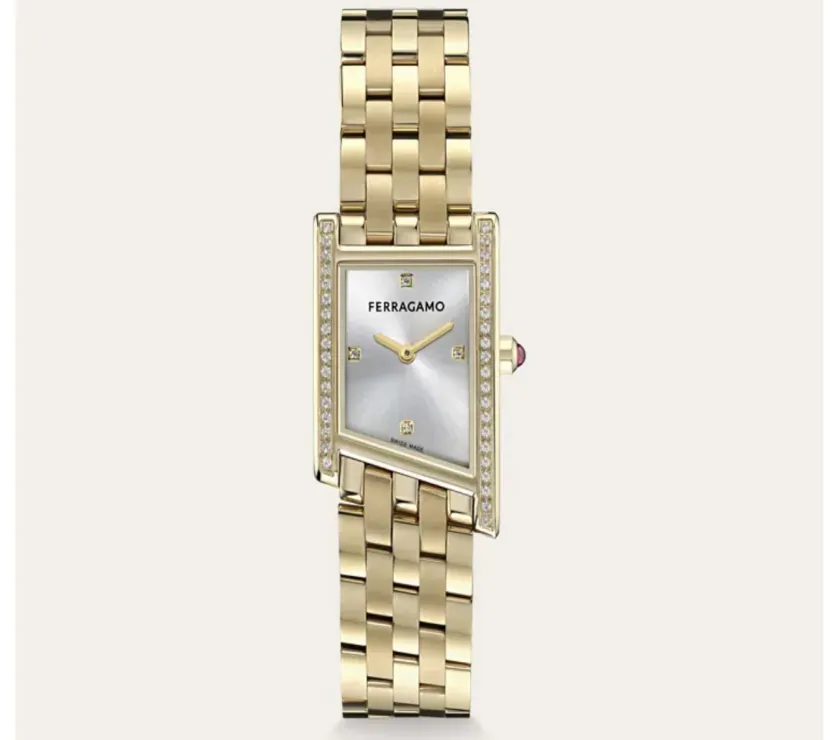 Ferragamo Asymetrique Diamond 611326 784357 Quartz Watch