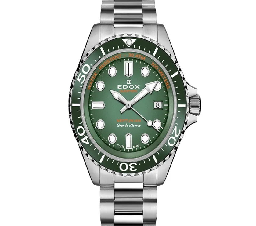 EDOX NEPTUNIAN GRANDE RÉSERVE DATE GREEN DIAL AUTOMATIC