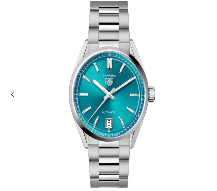 TAG HEUER CARRERA BLUE DATE STEEL AUTOMATIC 36MM