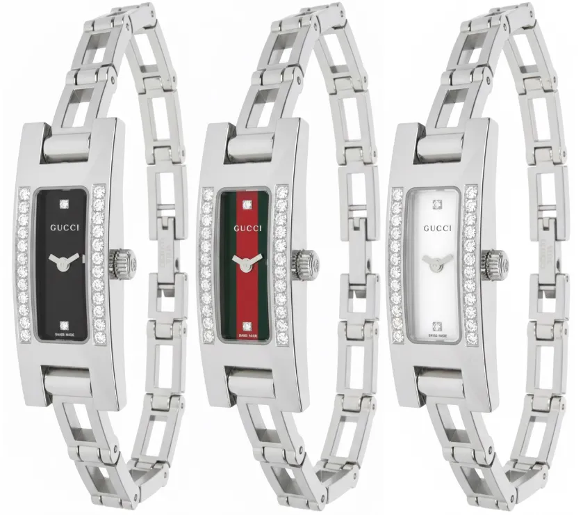 Gucci Diamond Dial and Bezel 3900L Quartz Rectangular Watch