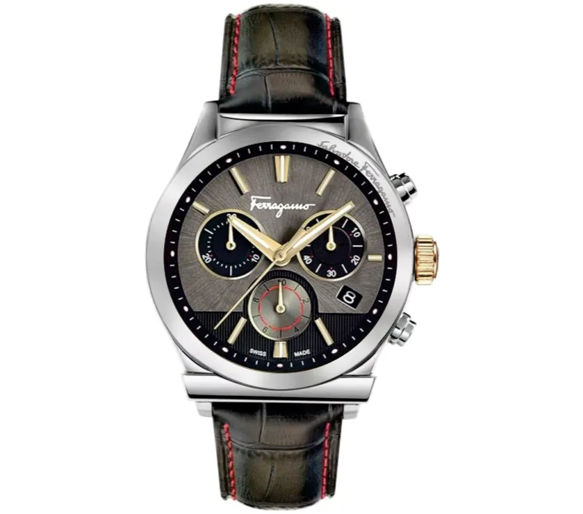Salvatore Ferragamo FF3 Analog Chrono Quartz Mens Watch