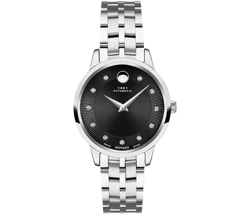 Movado 1881 Diamond Steel Automatic Women' Watch 30MM