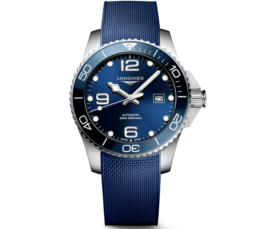 LONGINES HYDROCONQUEST L3.782.4.56.6 AUTOMATIC BLUE CERAMIC WATCH